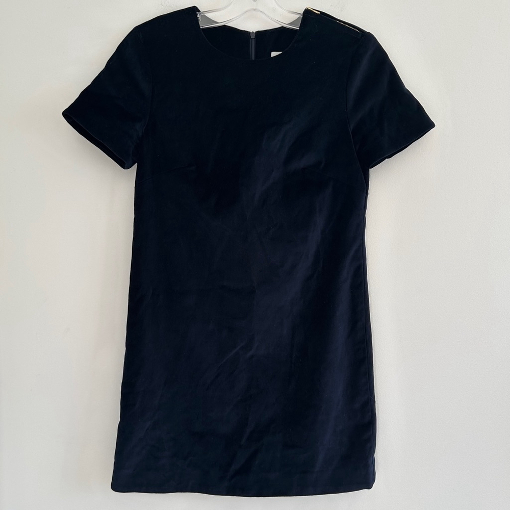 BEC & BRIDGE Velvet T-Shirt Short Sleeve Mini Dress Navy Blue Size 2